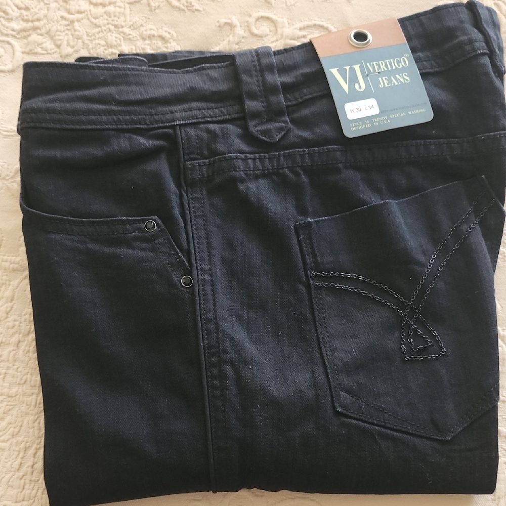 New Vertigo Paris Women's Black Straight Leg Jeans